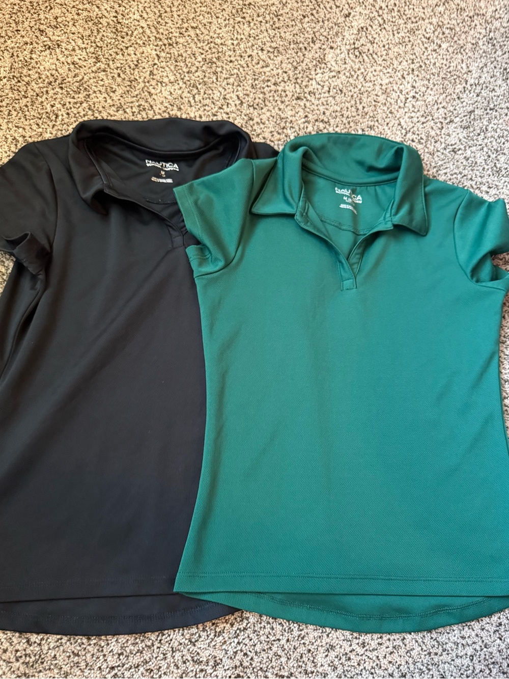2 medium nautica girls polos